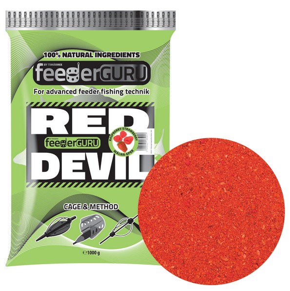 TIMAR FEEDER GURU 1KG RED DEVIL MALINA-JAGODA